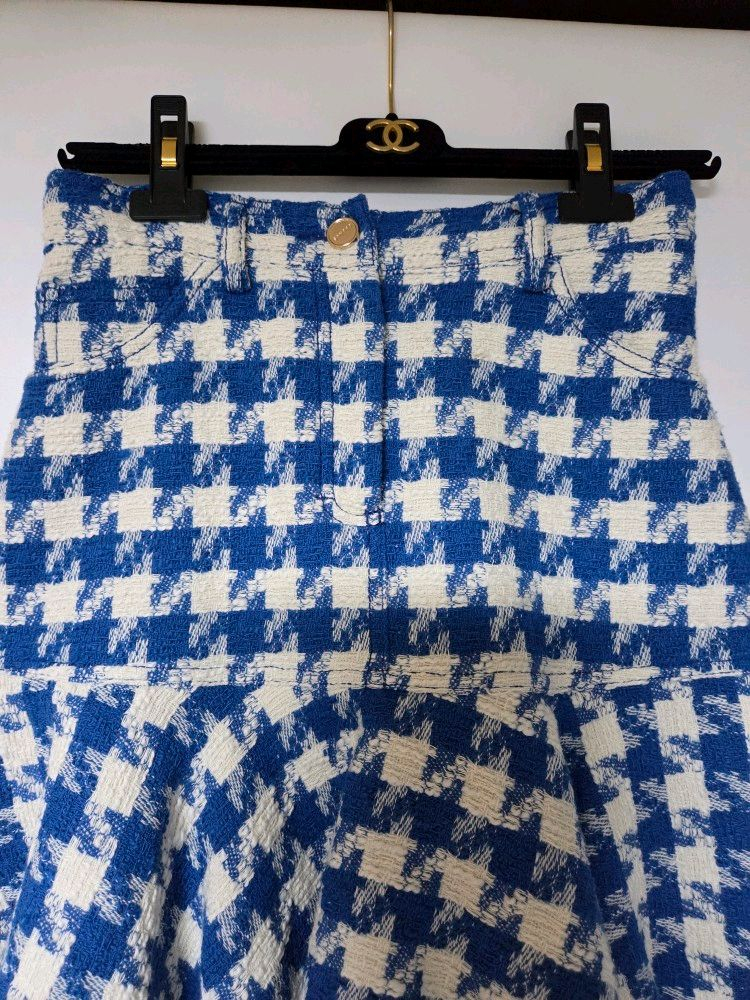 산드로 SANDRO 하운드투스 체크 트위드 스커트--2