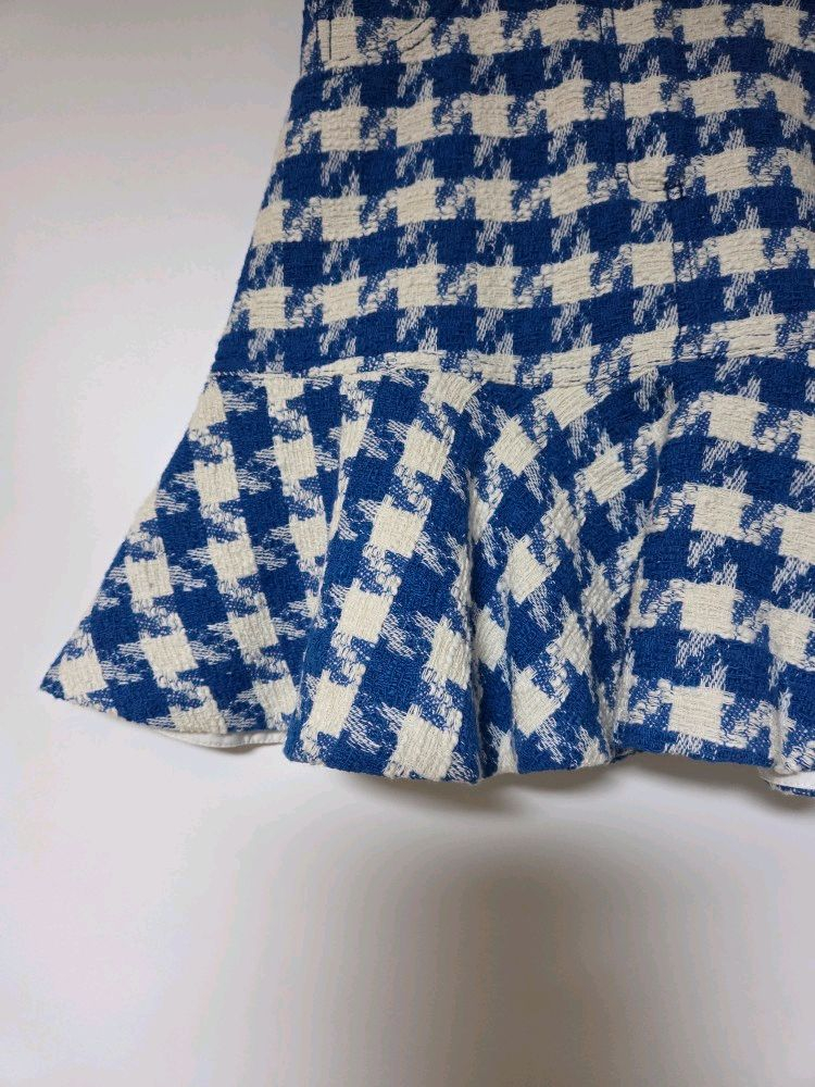 산드로 SANDRO 하운드투스 체크 트위드 스커트--3