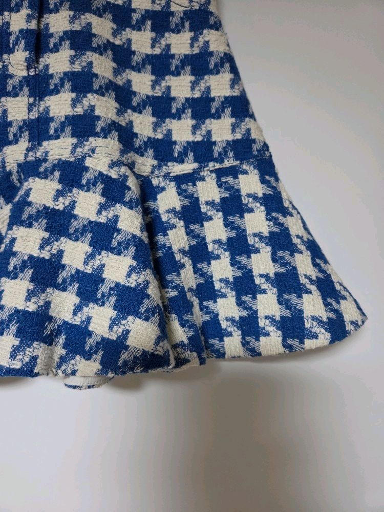 산드로 SANDRO 하운드투스 체크 트위드 스커트--4