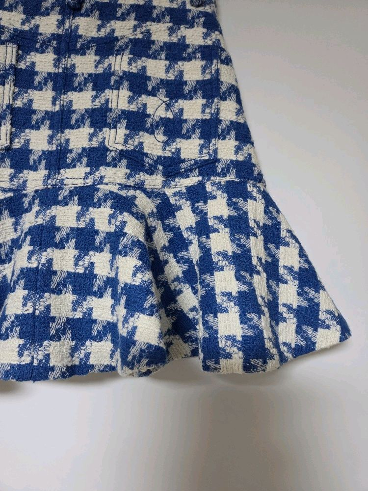 산드로 SANDRO 하운드투스 체크 트위드 스커트--7