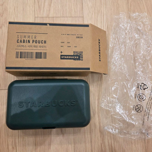 스타벅스 서머 캐빈 파우치 그린 팝니다 이미지