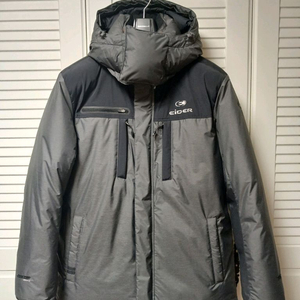 아이더 (구스다운 솜털85% 고급형) 패딩 대장 (넉넉한 사이즈XL) 고급스러운 회색 그레이 (거의 새거 )