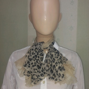 레오파드 레이어드 스카프,호피스카프,리본스카프,날개,쉬