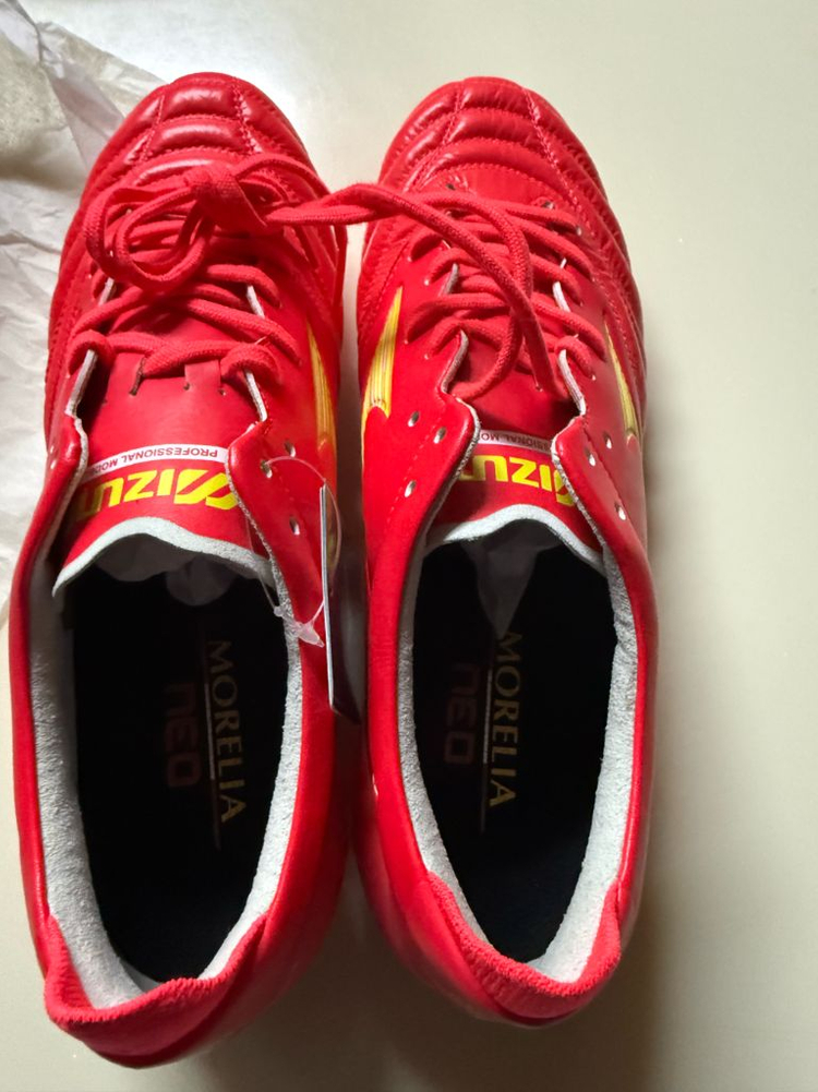 미즈노 모렐리아 네오4 MD 엘리트 250mm 새상품캥거루 가죽--4