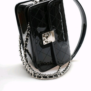 마이아이코 카메라백 블랙 은장 하트키링 포함