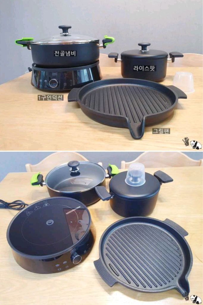 풀무원 스마트 1구 인덕션(PGI-B1000)+쿡웨어3종 미개봉 신품--2