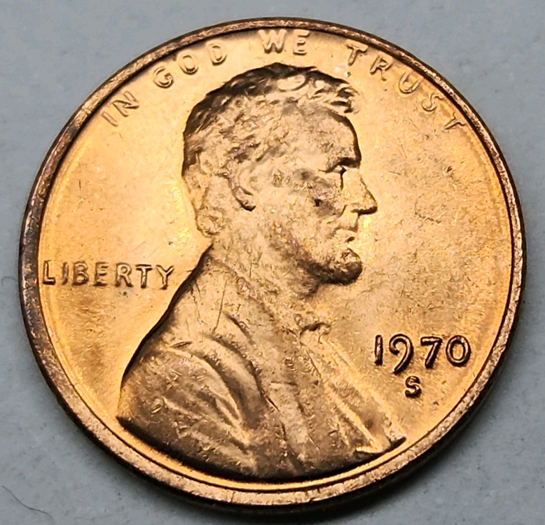 더블다이+멀티에러 후로팅루프 동전 미국주화 링컨기념관 페니 1970 S--1