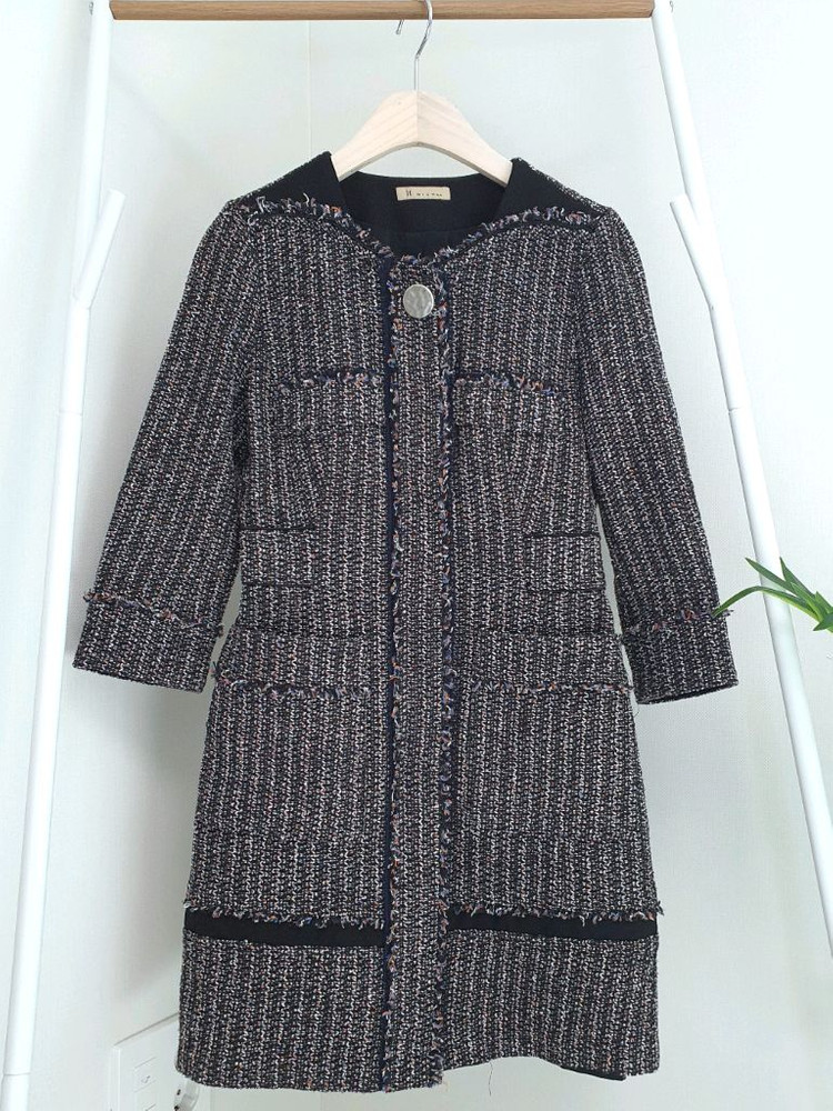 잇미샤 원피스형 트위드 롱자켓 이미지