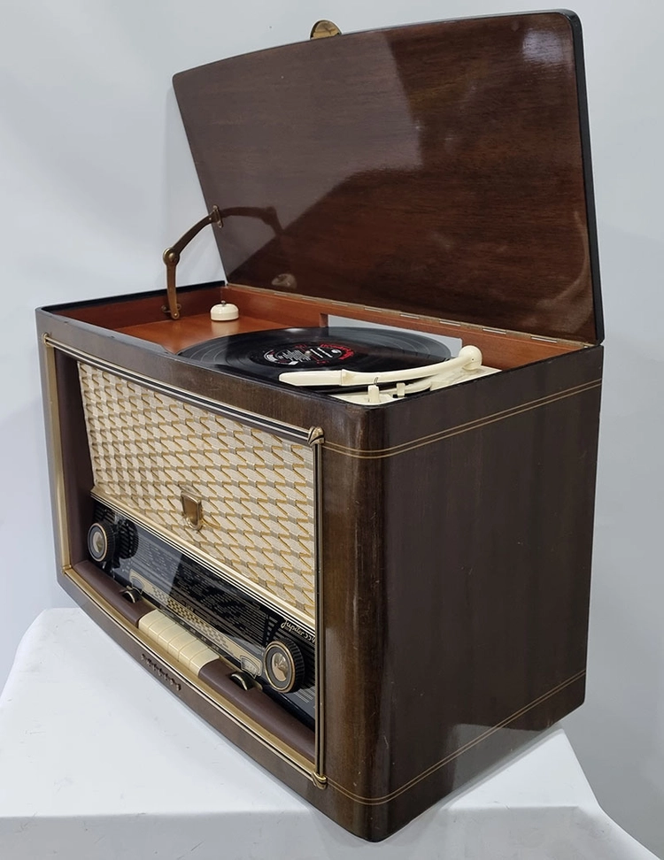빈티지 진공관 PHILIPS AM/FM 리시버 전축 이미지