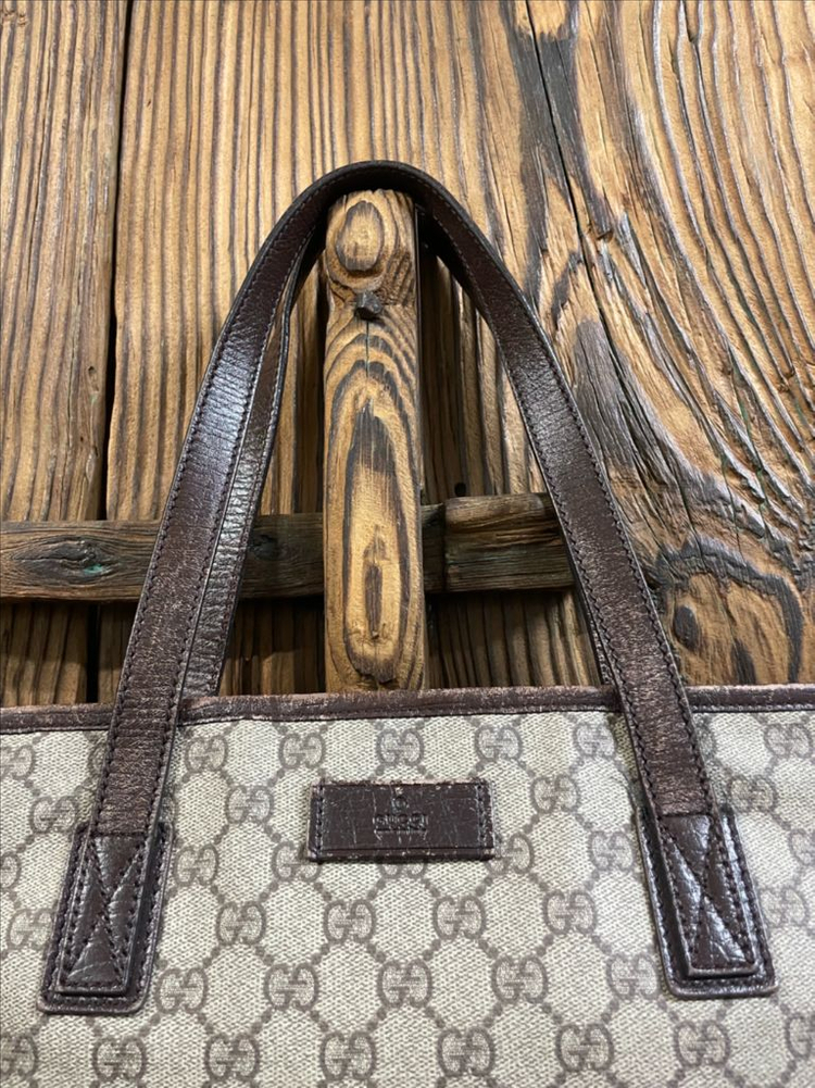 구찌 GG 로고 캔버스 미디움 쇼퍼 토트백 이미지