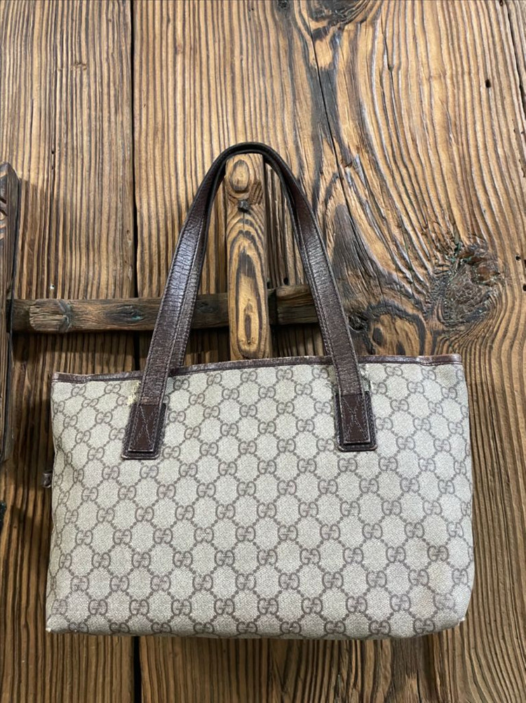 구찌 GG 로고 캔버스 미디움 쇼퍼 토트백 이미지