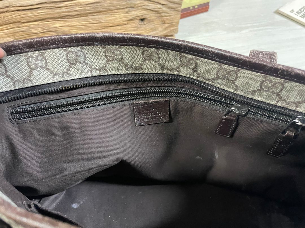 구찌 GG 로고 캔버스 미디움 쇼퍼 토트백 이미지