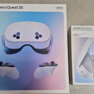 메타퀘스트3s 128GB 새상품(+정품 통기성 안면인터페이스 악세사리) 판매합니다