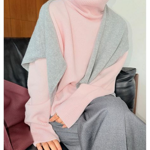 프레시라벨 프레쉬라벨 freshlabel 베리떼 터틀넥 니트 베이비핑크 새상품