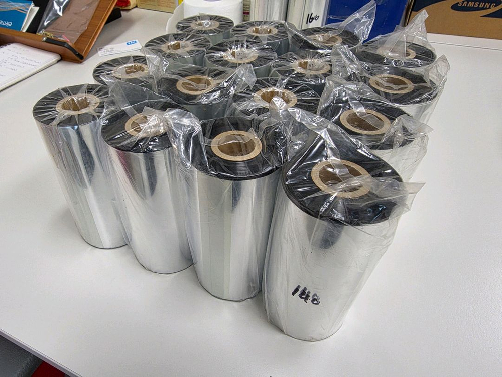 라벨프린터용 왁스 리본 먹지 (사이즈 다양)--1