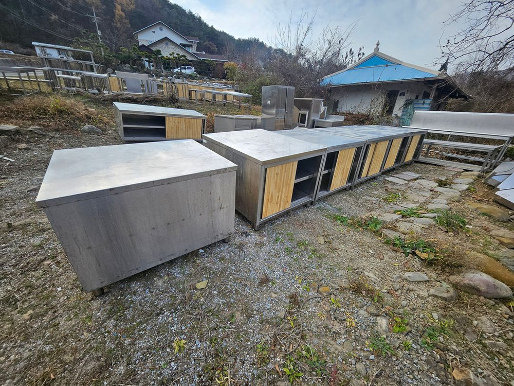 업소용 스테인리스 작업대 스텐 찬장 작업대--2