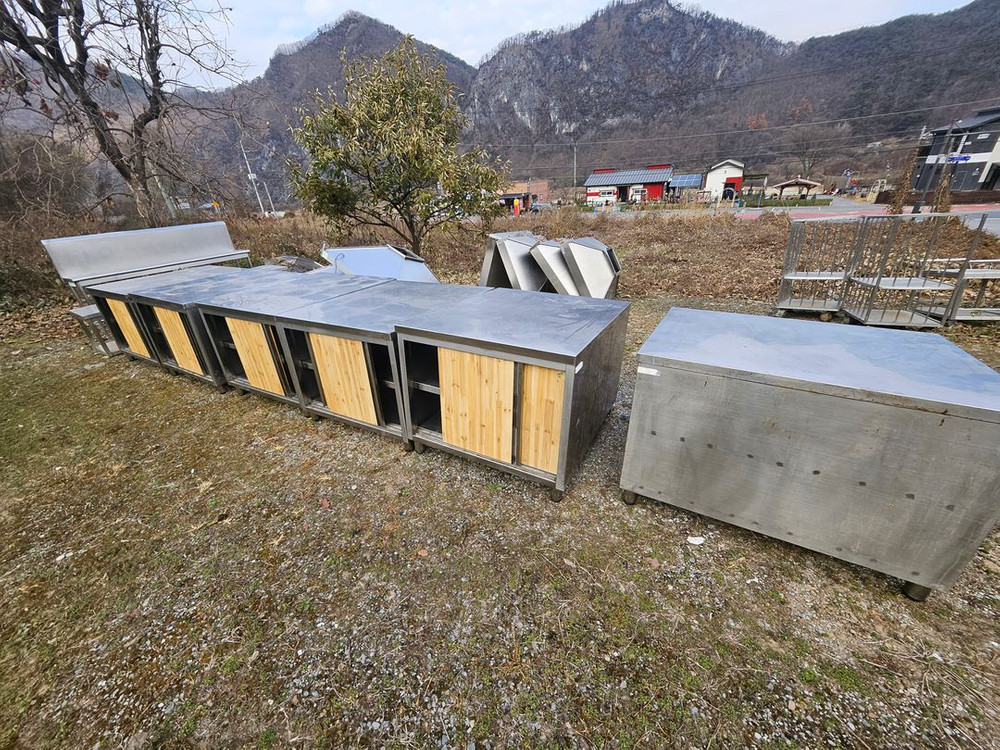 업소용 스테인리스 작업대 스텐 찬장 작업대--1