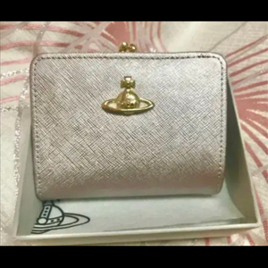 비비안 웨스트우드 사피아노 반지갑 메탈릭 퍼플