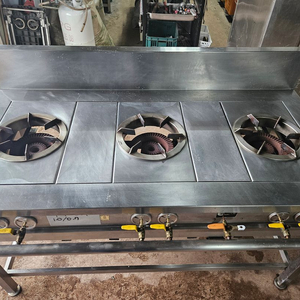 업소용 3구 가스레인지 간택기 화구 버너 가스 전판 철판 그리들 부침기