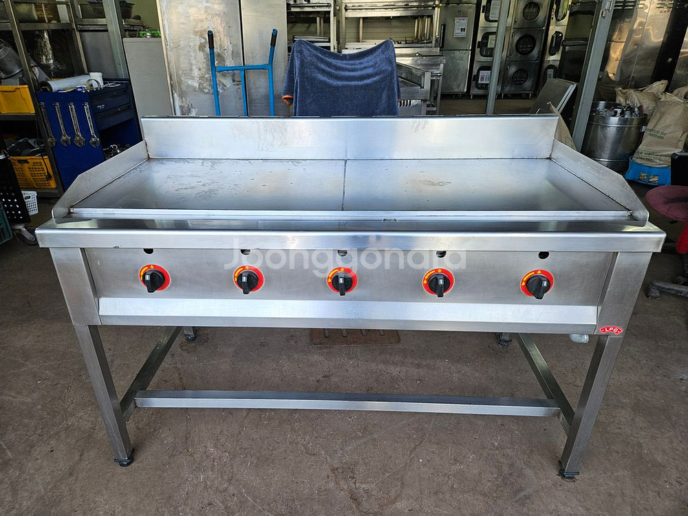 업소용 3구 가스레인지 간택기 화구 버너 가스 전판 철판 그리들 부침기--4