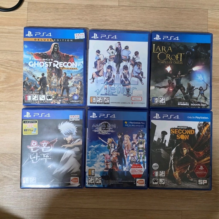 PS4 고스트 리콘 와일드랜드 루트레터 라라크로프트 은혼난무 소드아트온라인 인페이머스 세컨드선 이미지