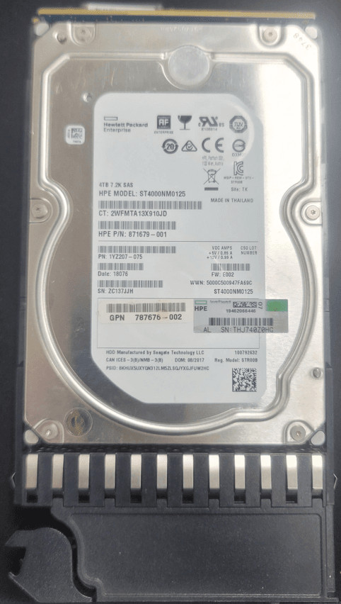 HP 4TB 12G SAS 7.2K 하드디스크 이미지