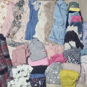 택포!!! 벌당 천원대)여아 유아 어린이 키즈 옷 110 사이즈 일괄 50벌이상