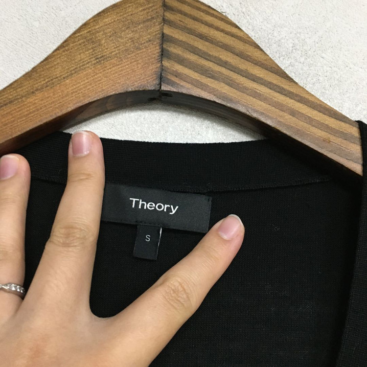THEORY 띠어리 블랙 울 니트 가디건 S 이미지