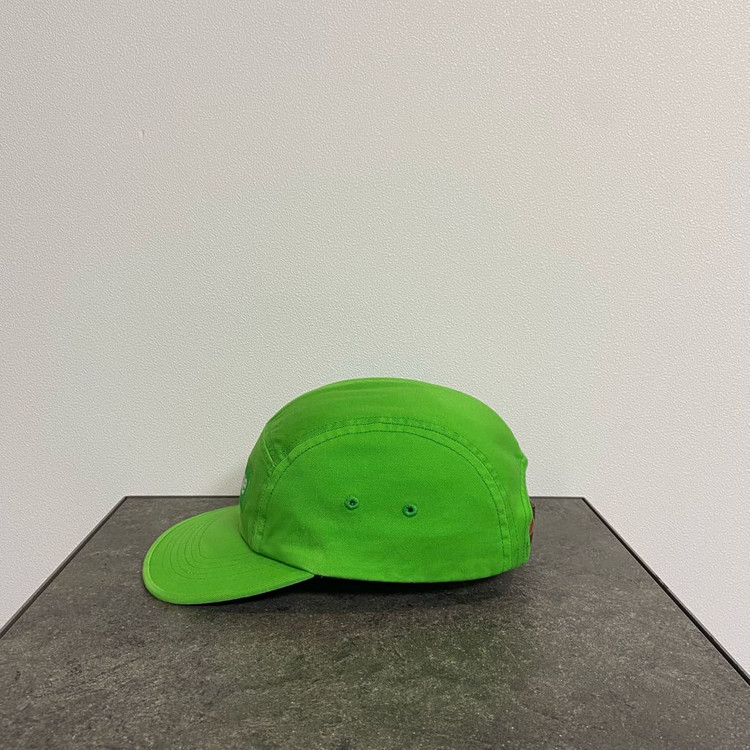 (OS) 슈프림 박스로고 캠프캡 모자 워시드 그린--1