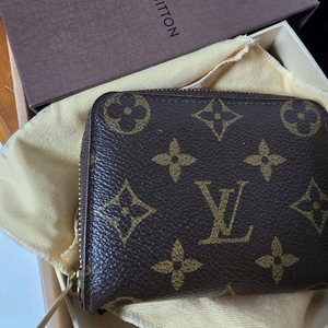 루이비통 모노그램 지퍼 동전 카드 지갑 상태 굿