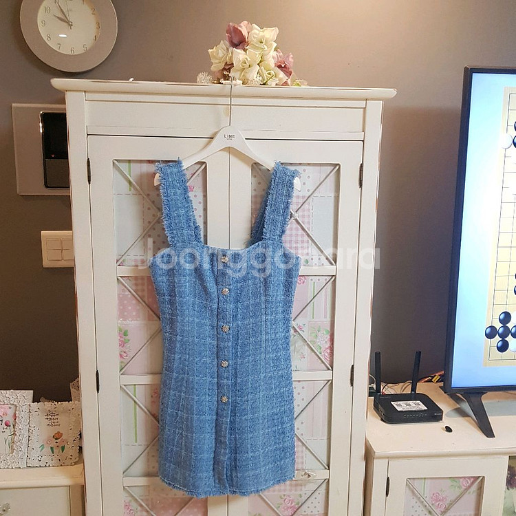 자라 트위드 원피스/44-날씬55--1