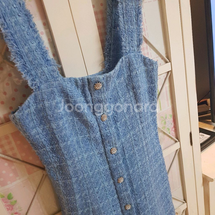 자라 트위드 원피스/44-날씬55--3