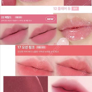 단종)웨이크메이크 듀이젤글레이즈스틱 플레어듀, 워터 블러링 픽싱 틴트 오션핑크,페탈드,립스틱 허쉬나우