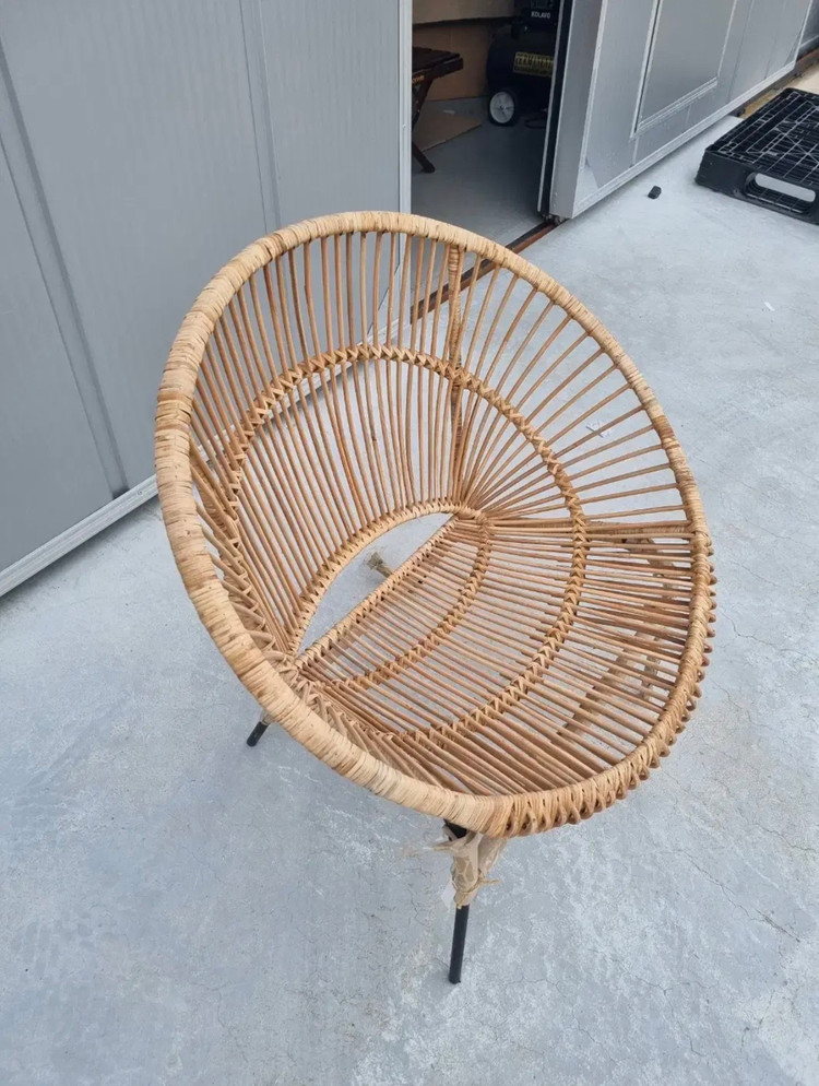 라탄 대형 의자 라탄체어 새제품 판매합니다. 이미지
