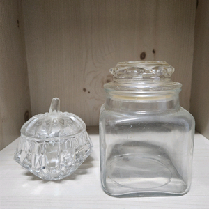 빈티지 유리 보관 용기 / 캔디 보관함