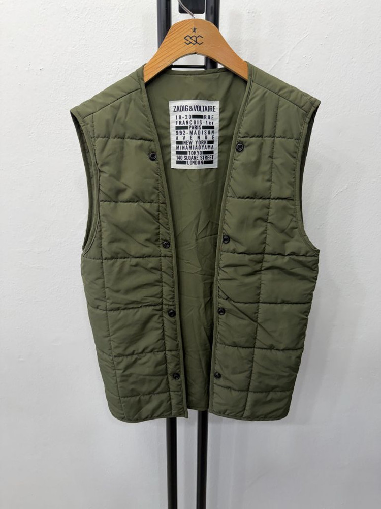 정품) 쟈딕앤볼테르 패딩 베스트 이중 카키 야상 자켓 XS--1