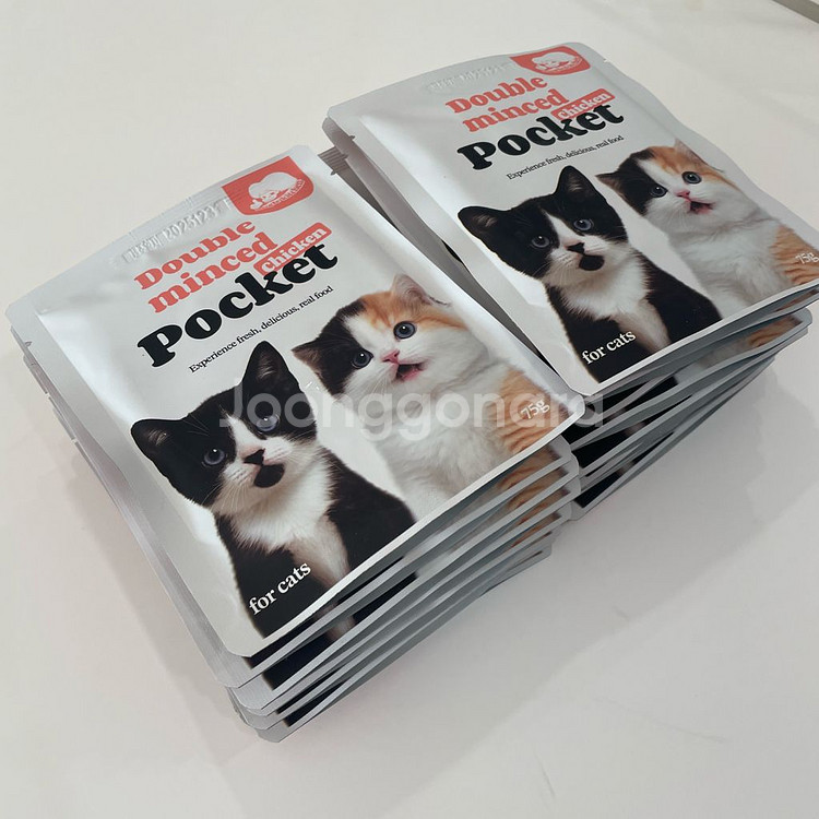정글키친 더블 민스 치킨 포켓 / 고양이 생식 15팩--1