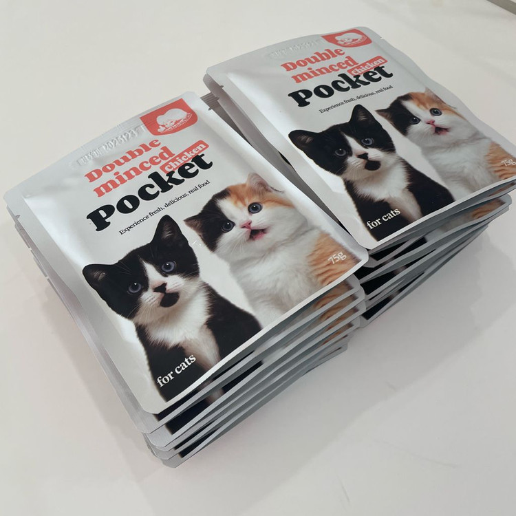 정글키친 더블 민스 치킨 포켓 / 고양이 생식 10팩--1