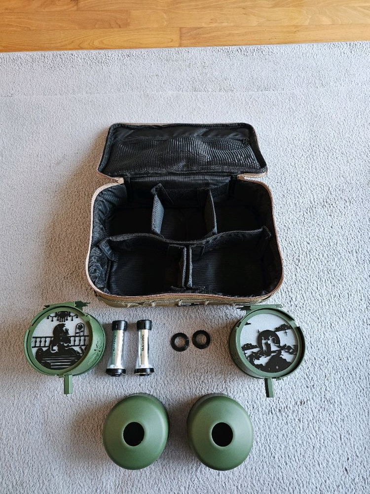 캠핑 랜턴 디어문 칸델라 x2 + 타공판 x2 + 이소가스 케이스 + 보관 파우치 이미지