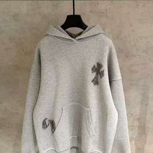크롬하츠 십자가 스터드 후드티 그레이 이미지
