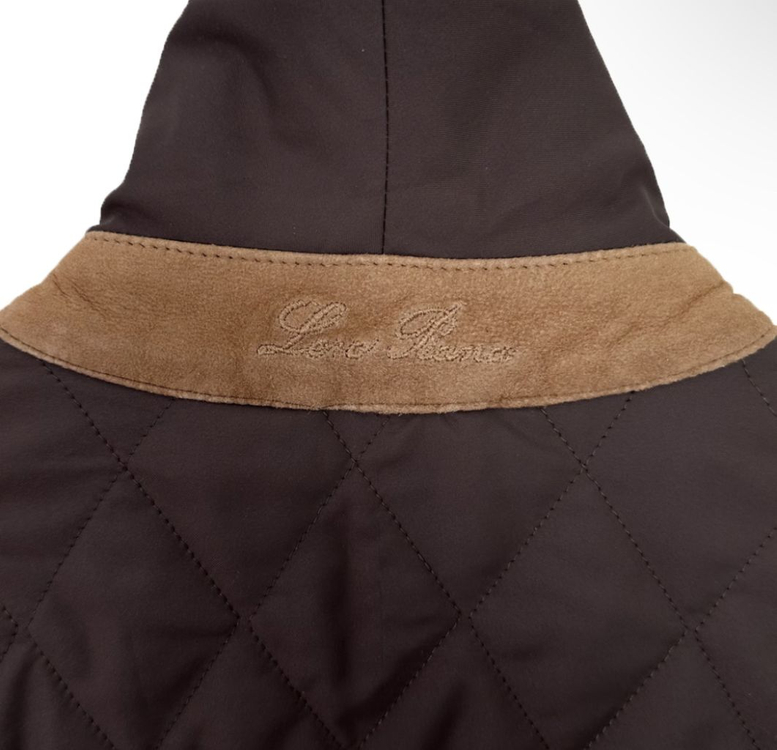 [44] 로로피아나 여성 퀄티드 봄버 자켓 브라운--7