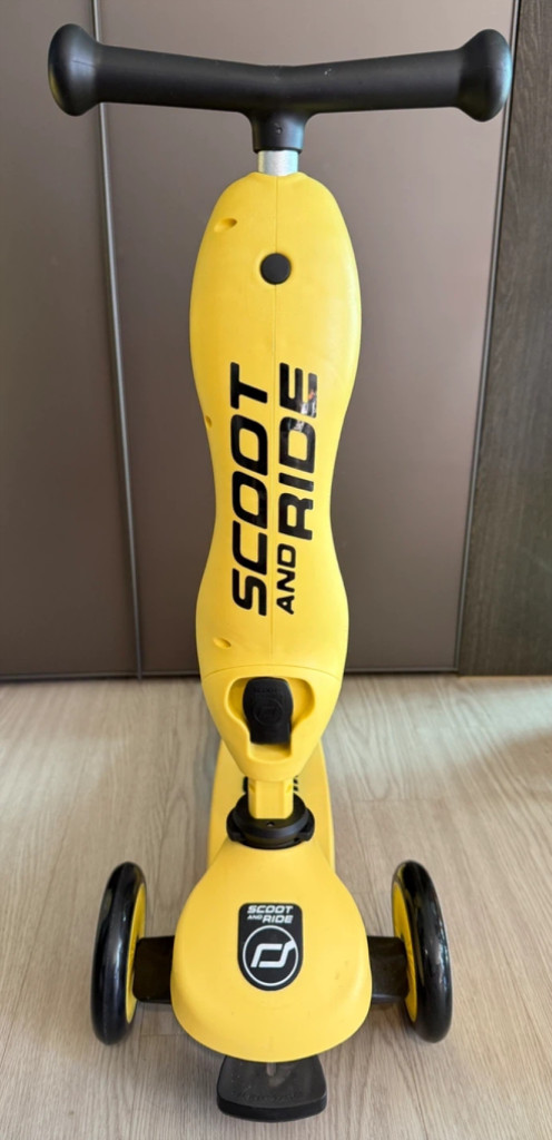 (풀박/새상품급) 스쿳앤라이드 하이웨이킥1 옐로우 킥보드 + 헬멧--1