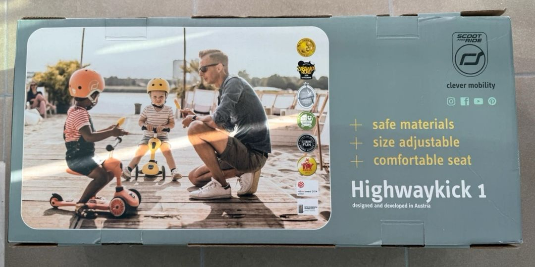 (풀박/새상품급) 스쿳앤라이드 하이웨이킥1 옐로우 킥보드 + 헬멧--5