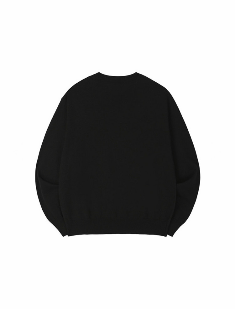 (새싱품) 토니웩 울 코튼 코요테 니트 M사이즈 (Black) 이미지
