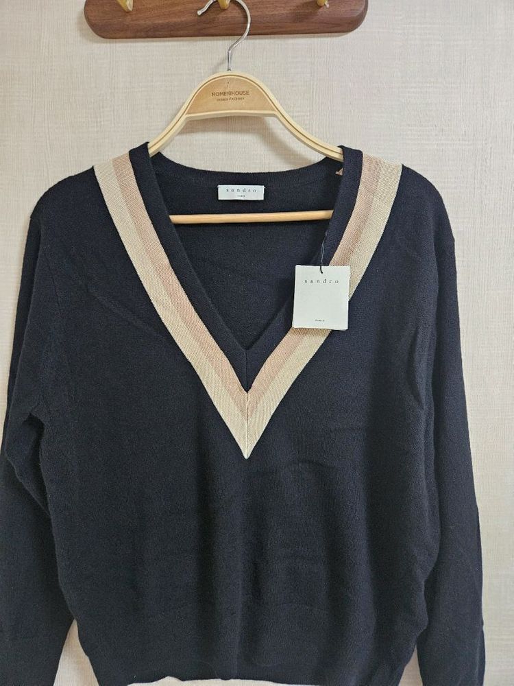 [산드로] *새상품* 브이넥 니트--2