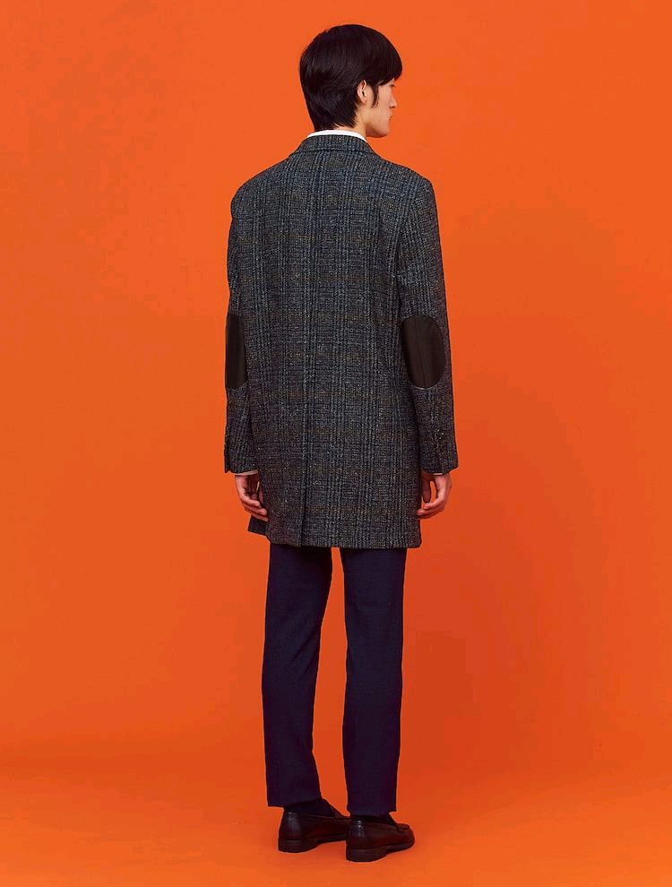 (새상품)빈폴 네이비 해리스트위드 싱글체스터 코트 105--5