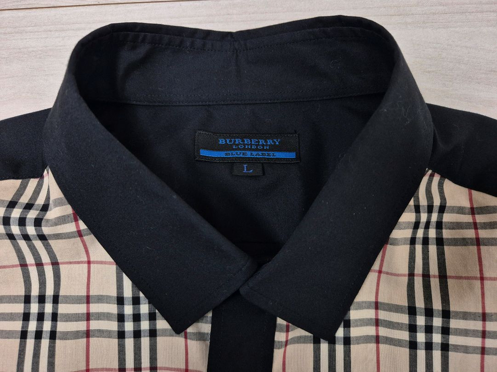버버리 블루라벨 카메 노바체크 셔츠 L(100)--3