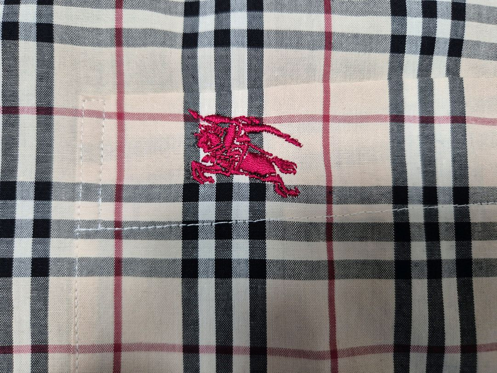 버버리 블루라벨 카메 노바체크 셔츠 L(100)--4