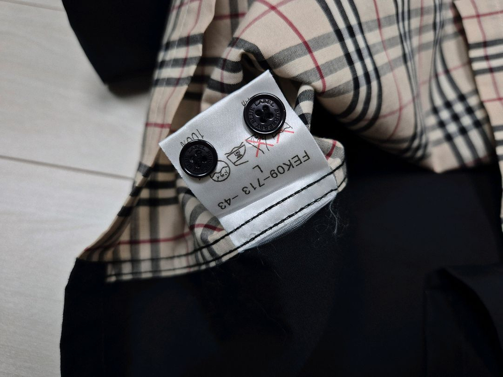 버버리 블루라벨 카메 노바체크 셔츠 L(100)--7