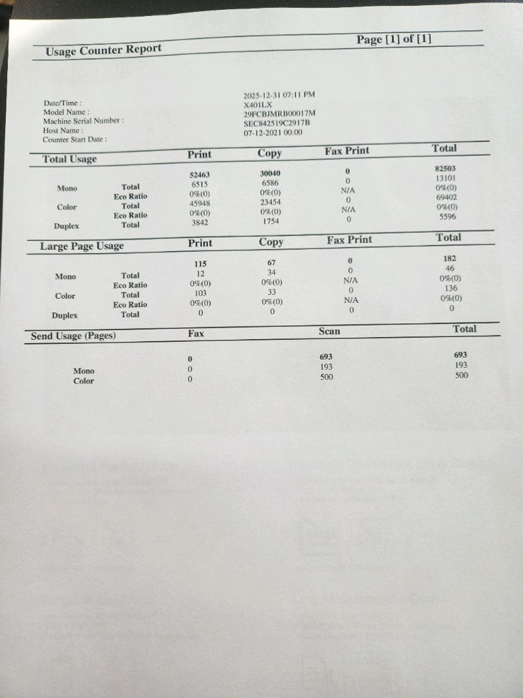 삼성 A3컬러레이저복합기 SL-X401LX--2